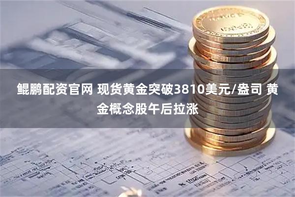 鲲鹏配资官网 现货黄金突破3810美元/盎司 黄金概念股午后拉涨