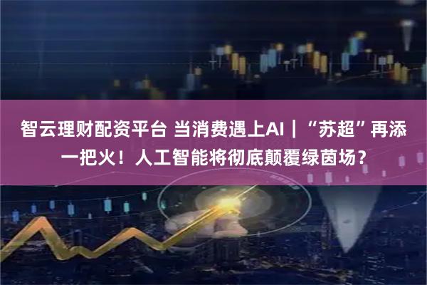 智云理财配资平台 当消费遇上AI｜“苏超”再添一把火！人工智能将彻底颠覆绿茵场？