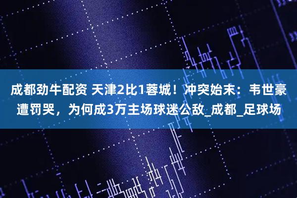 成都劲牛配资 天津2比1蓉城！冲突始末：韦世豪遭罚哭，为何成3万主场球迷公敌_成都_足球场