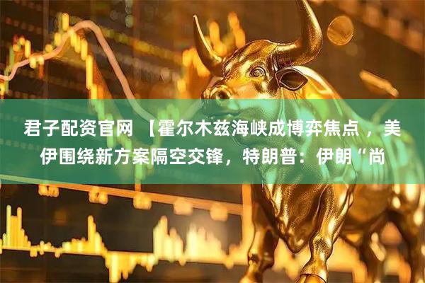 君子配资官网 【霍尔木兹海峡成博弈焦点 ，美伊围绕新方案隔空交锋，特朗普：伊朗“尚